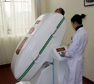 我院治疗荨麻疹引进的可调式中药熏蒸治疗仪